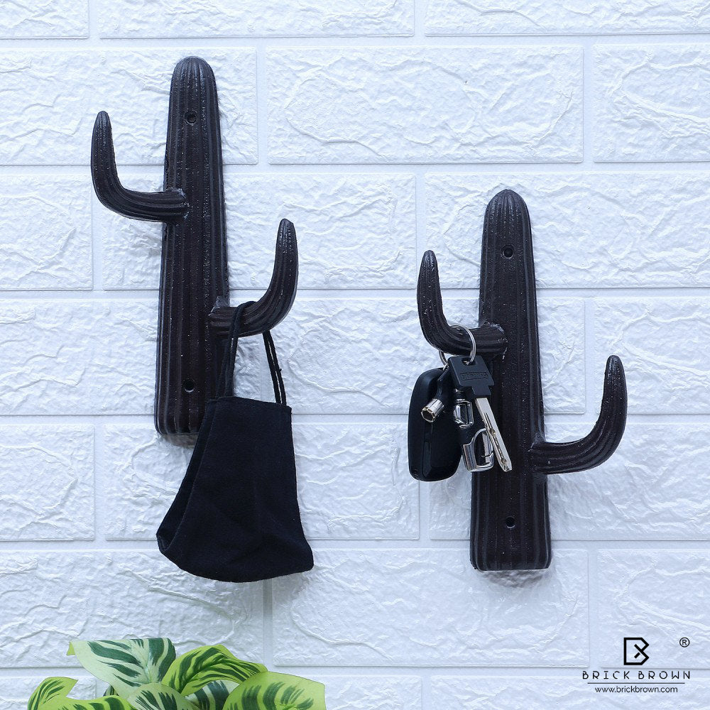 Cacti Key Holder/Wall Shelf - Set of 2