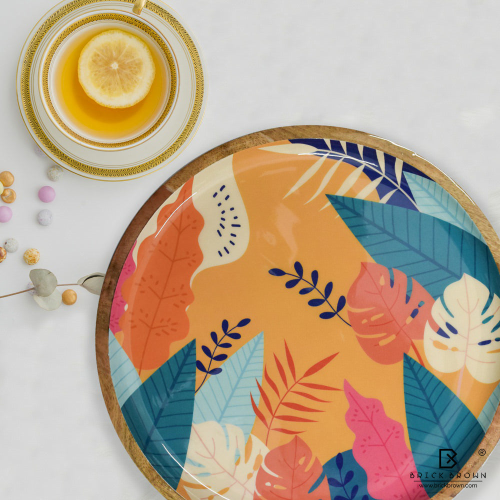 Tropical Round Serving Platter (10 Inch)