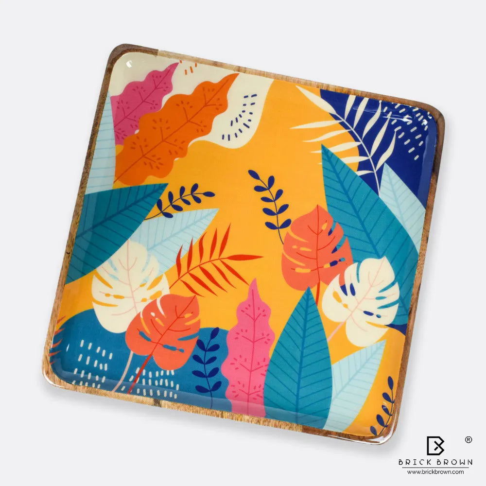 Tropical Square Serving Platter