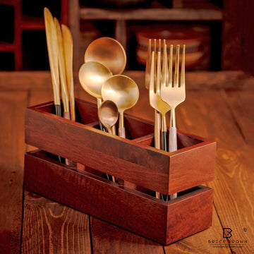 Cranny Cutlery Caddy/Holder from Mahogany Collection