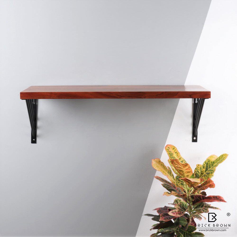 Wall Shelf in Cinnamon with Black Frames