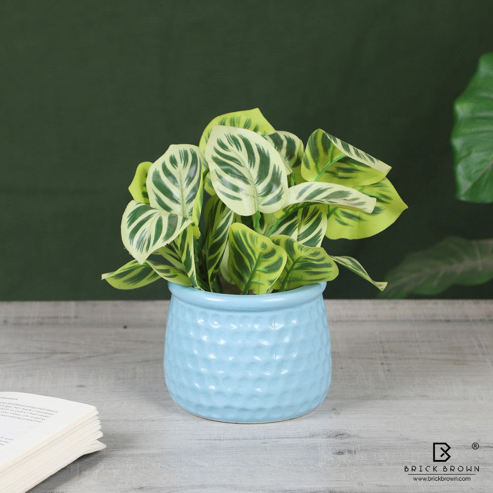 Honeycomb Pot in Blue