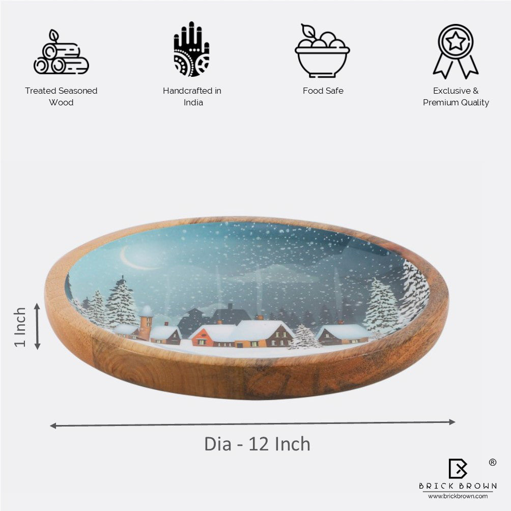 Wintertide Round Serving Platter (12 Inch)