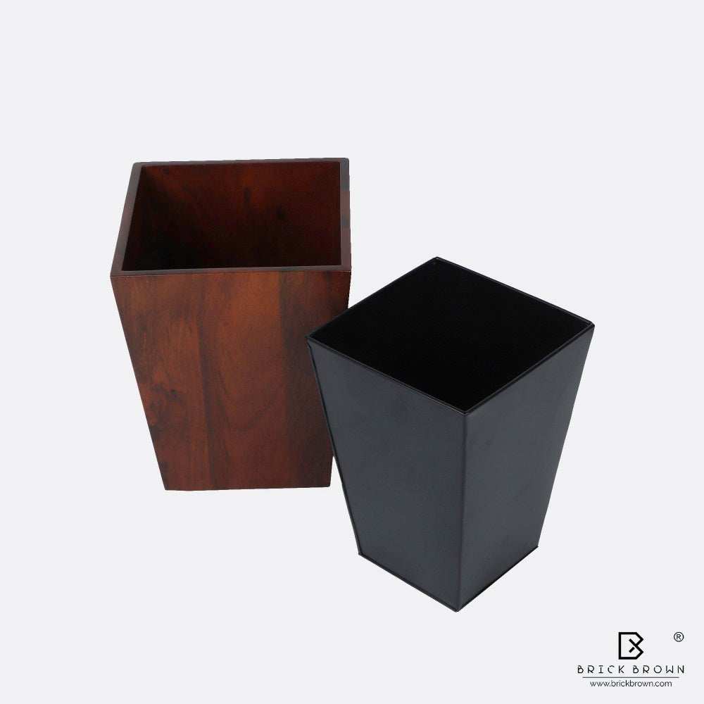 Dwindle Wastebasket from Mahogany Collection