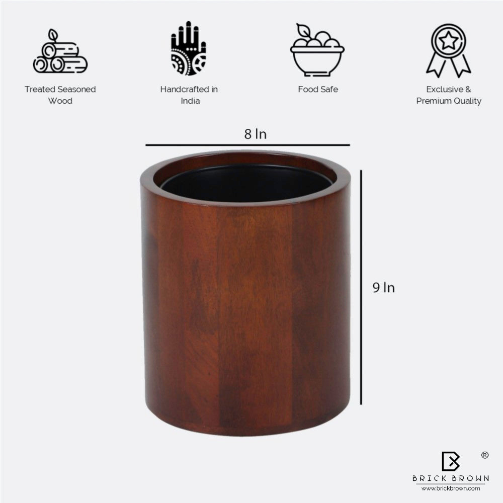 Curvy Wastebasket from Mahogany Collection