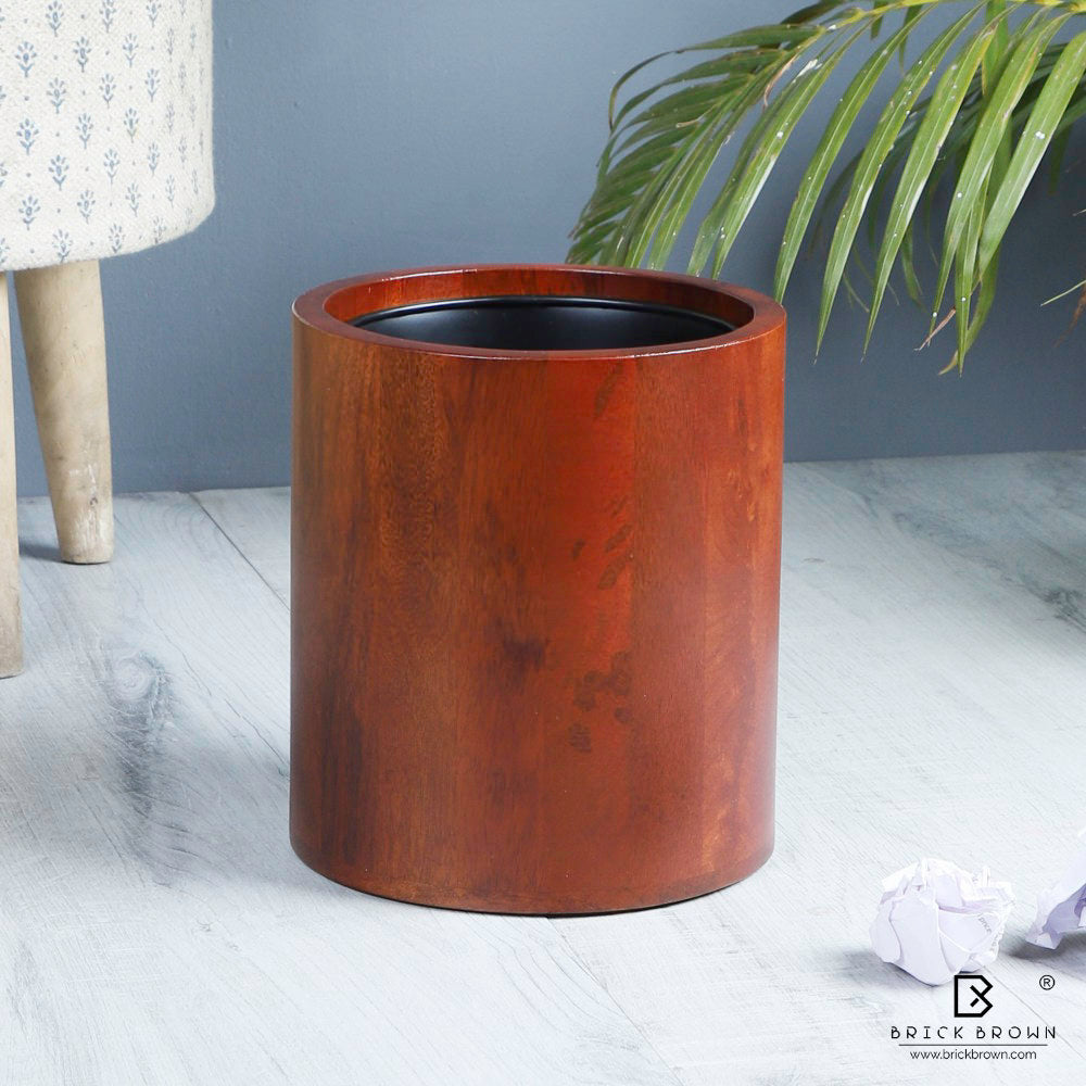 Curvy Wastebasket from Mahogany Collection