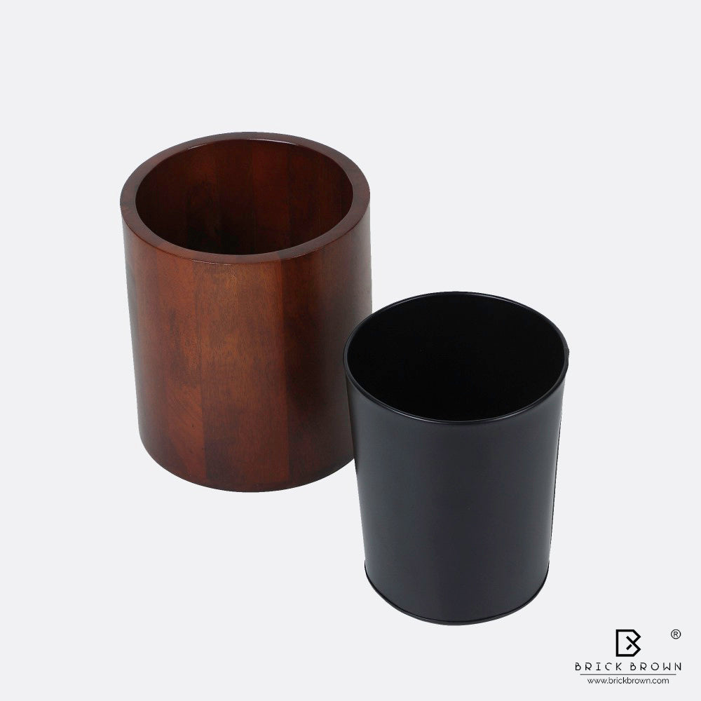 Curvy Wastebasket from Mahogany Collection