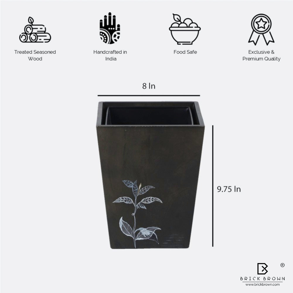 Dwindle Wastebasket from Handpainted Arums Collection