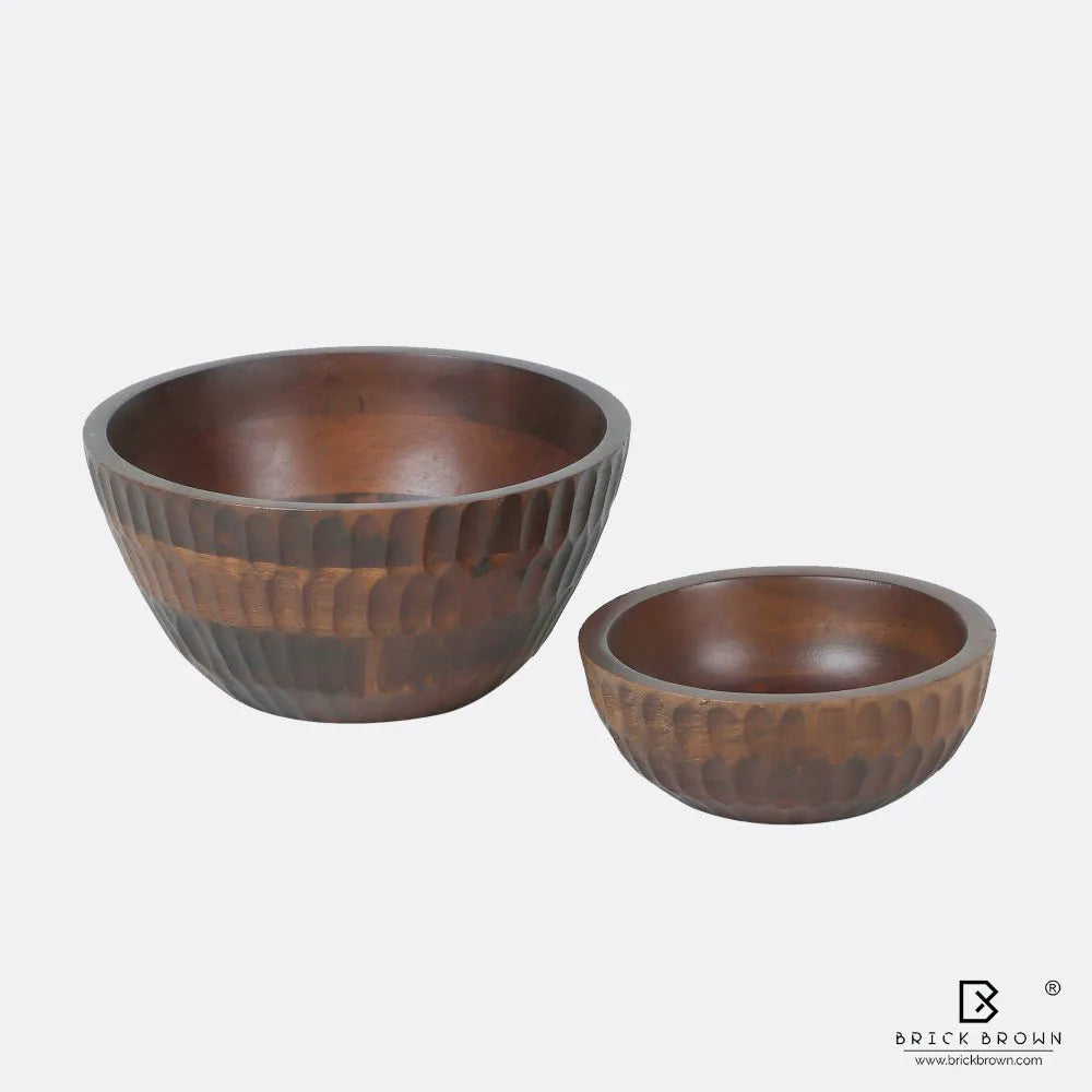 Carved Crust Serving + Snack Bowl Set