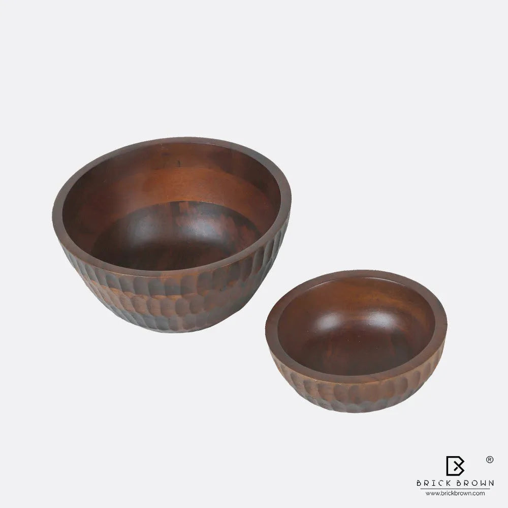 Carved Crust Serving + Snack Bowl Set